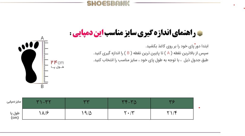 راهنمای سایز